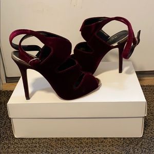 Brand new in box Reiss burgundy sandals size 36